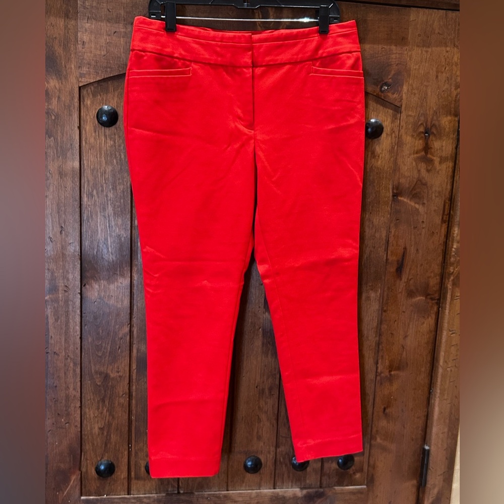 LOFT Bold Coral Red Capris